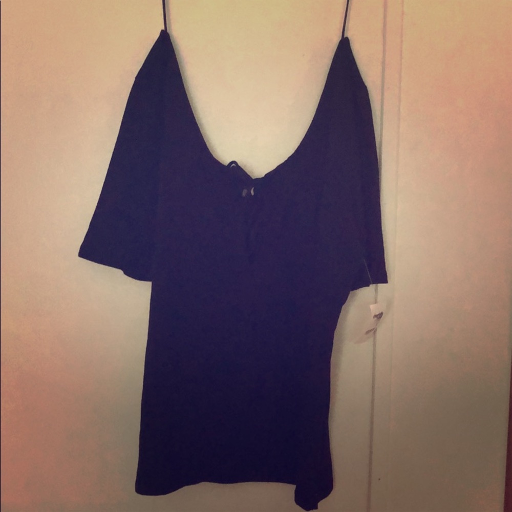 Off the shoulder black top